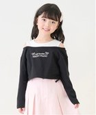 【ナルミヤ オンライン/NARUMIYA ONELINE / KIDS】のレイヤード風短丈 長袖Tシャツ 黒|ID: prp329100004641409 ipo3291000000033471087