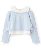 【ナルミヤ オンライン/NARUMIYA ONELINE / KIDS】のレイヤード風短丈 長袖Tシャツ サックス|ID: prp329100004641409 ipo3291000000033471088