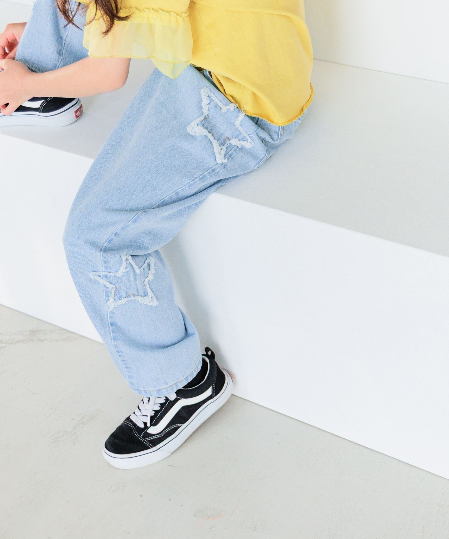 【ベイフロー/BAYFLOW / KIDS】の選べるデザイン♪ アソート加工デニム(KIDS) インテリア・キッズ・メンズ・レディースファッション・服の通販 founy(ファニー) 　ファッション　Fashion　キッズファッション　Fashion for Kids　おすすめ　Recommended / Our Picks　ガーリー　Girly, Feminine Style　スウェット / スエット　Sweatshirt, Sweatwear　デニム　Denim, Jeans Material　ベーシック　Basic, Essential　パッチワーク02|ID: prp329100004641415 ipo3291000000033471230