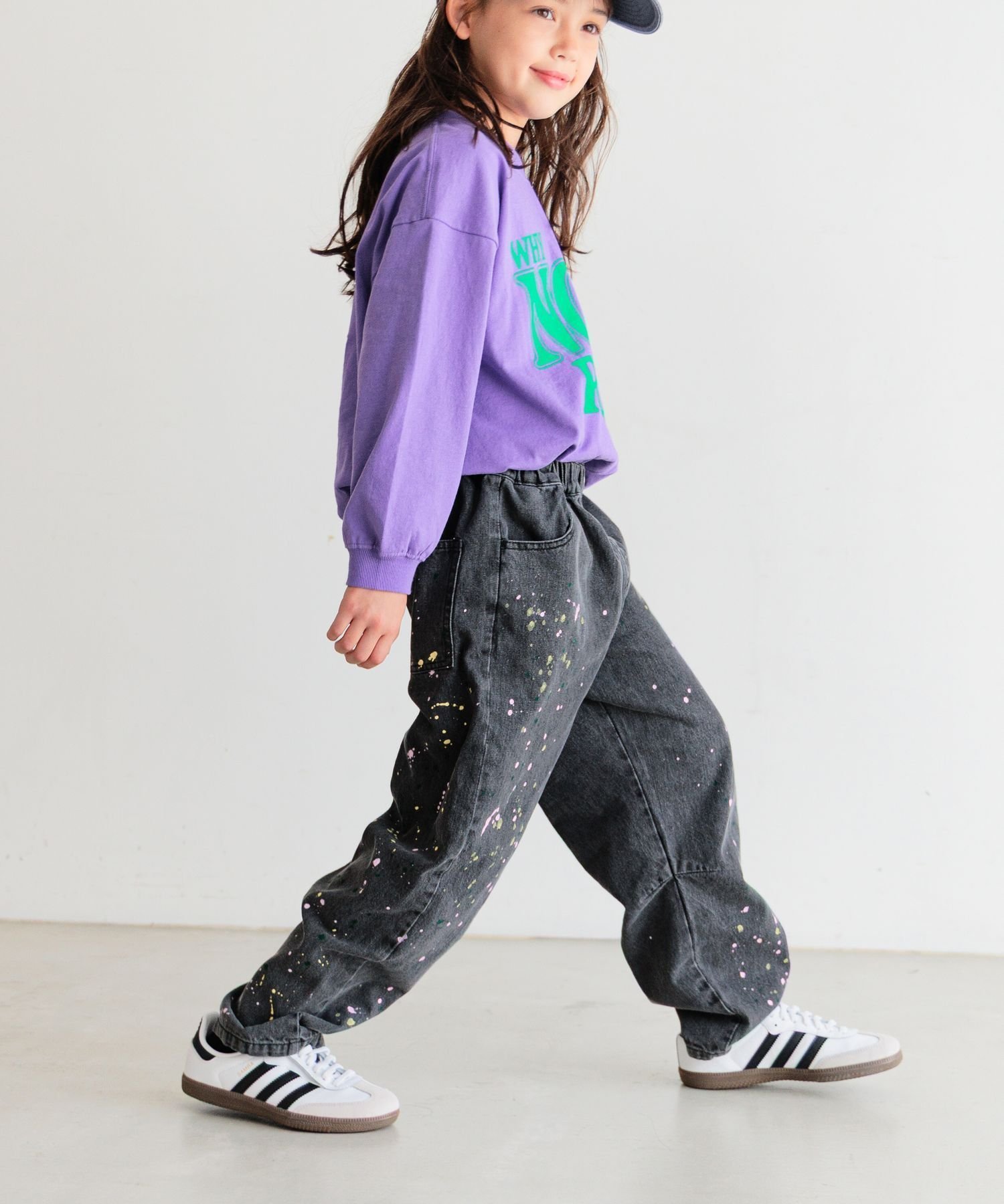 【ベイフロー/BAYFLOW / KIDS】の選べるデザイン♪ アソート加工デニム(KIDS) インテリア・キッズ・メンズ・レディースファッション・服の通販 founy(ファニー) 　ファッション　Fashion　キッズファッション　Fashion for Kids　おすすめ　Recommended / Our Picks　ガーリー　Girly, Feminine Style　スウェット / スエット　Sweatshirt, Sweatwear　デニム　Denim, Jeans Material　ベーシック　Basic, Essential　ペイント03|ID: prp329100004641415 ipo3291000000033471232