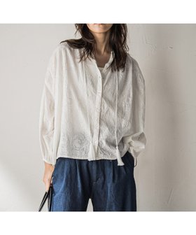 【メイソングレイ/MAYSON GREY】のペイズリー柄総刺繍綿ボイルギャザーブラウス≪手洗い可能≫ 人気、トレンドファッション・服の通販 founy(ファニー) ファッション Fashion レディースファッション Fashion for Women トップス・カットソー Cut & Sew Tops シャツ・ブラウス・オフィスカジュアル Elegant Blouses & Button-Ups インド Indian Textile ギャザー Gathered, Ruffled セットアップ Set-Up, Coordinated Outfit デニム Denim, Jeans Material ペイズリー Paisley, Ethnic Pattern ワイド Wide, Wide Fit |ID:prp329100004641419