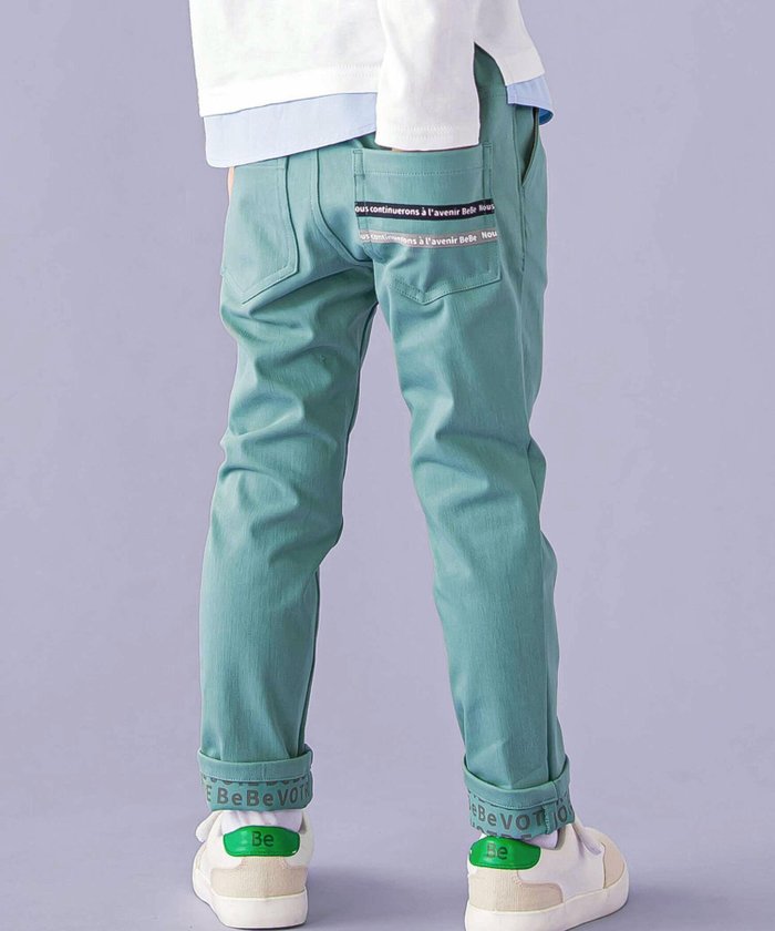 【その他のブランド/Other】のストレッチツイル裾ロゴプリントロングパンツ(90~150cm) インテリア・キッズ・メンズ・レディースファッション・服の通販 founy(ファニー) https://founy.com/ ファッション Fashion キッズファッション Fashion for Kids ボトムス Bottoms ストレート Straight, Straight Cut プリント Print, Printed Pattern ベーシック Basic, Essential ポケット Pocket, Pocket Detail ロング Long, Long-Length |ID: prp329100004641420 ipo3291000000033471280