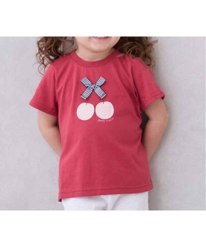 【ナルミヤ オンライン/NARUMIYA ONELINE / KIDS】の【接触冷感】モチーフ半袖Tシャツ インテリア・キッズ・メンズ・レディースファッション・服の通販 founy(ファニー) https://founy.com/ ファッション Fashion キッズファッション Fashion for Kids ストーン Stone, Gem-Like ポケット Pocket, Pocket Detail モチーフ Motif, Design Theme リボン Ribbon, Bow 半袖 Short Sleeve, Half Sleeve |ID: prp329100004641423 ipo3291000000033471358