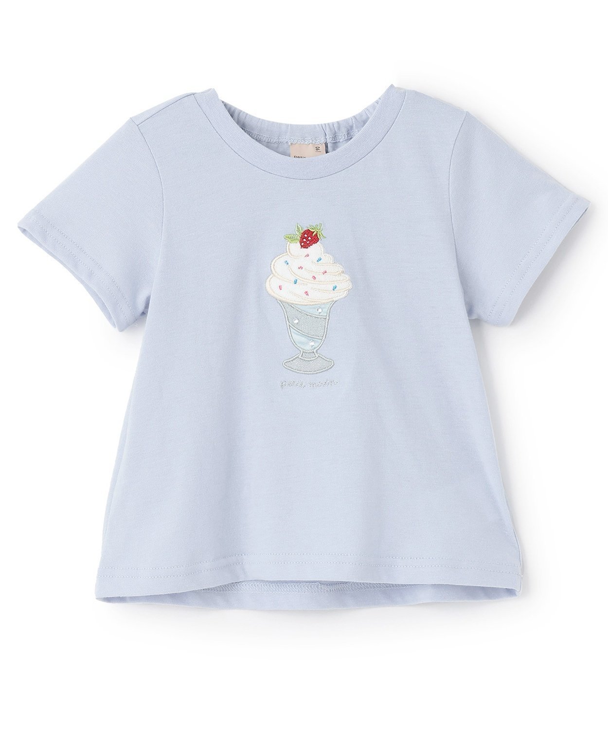 【ナルミヤ オンライン/NARUMIYA ONELINE / KIDS】の【接触冷感】モチーフ半袖Tシャツ インテリア・キッズ・メンズ・レディースファッション・服の通販 founy(ファニー) 　ファッション　Fashion　キッズファッション　Fashion for Kids　ストーン　Stone, Gem-Like　ポケット　Pocket, Pocket Detail　モチーフ　Motif, Design Theme　リボン　Ribbon, Bow　半袖　Short Sleeve, Half Sleeve　サックス|ID: prp329100004641423 ipo3291000000033471361