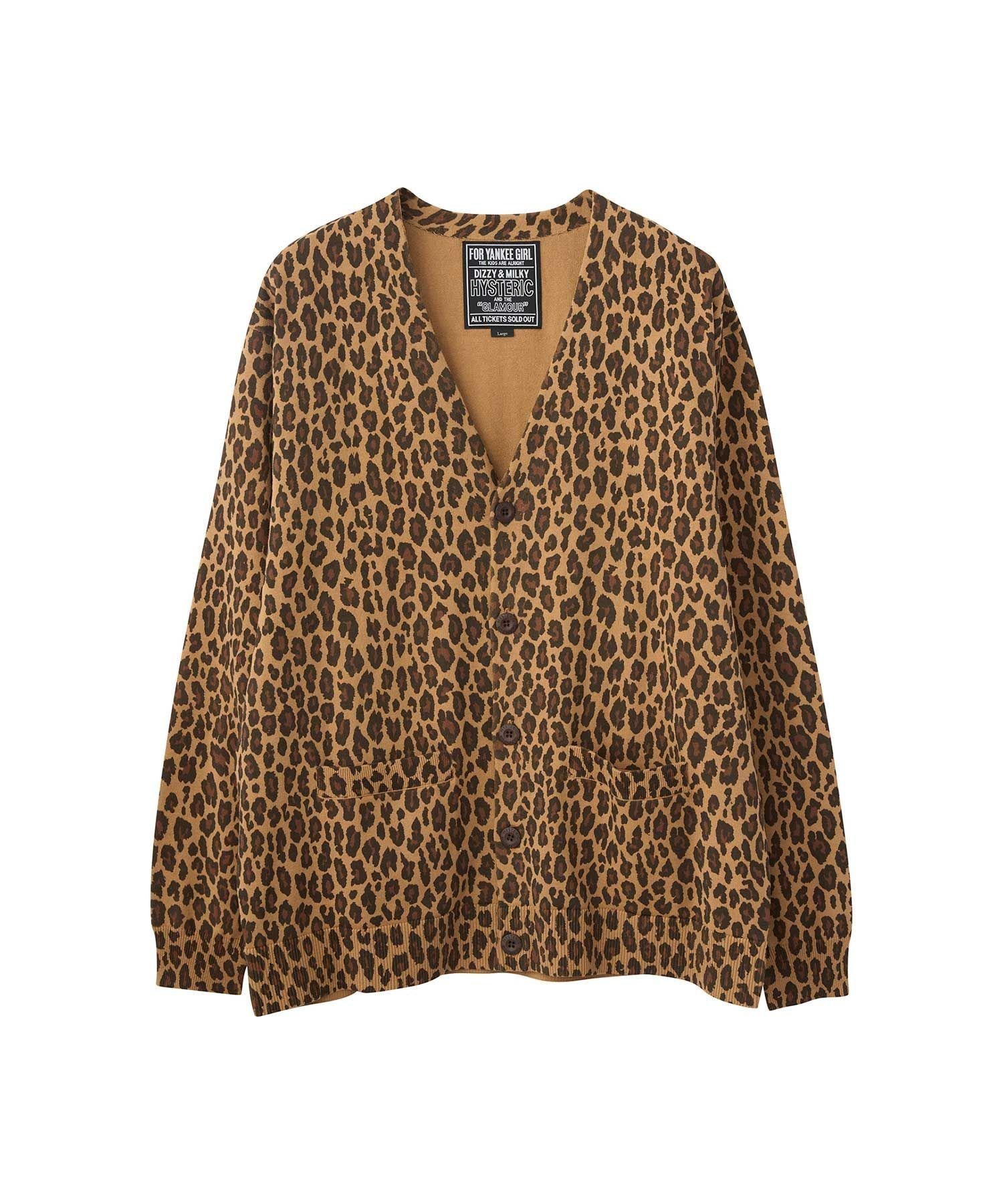 【ヒステリックグラマー/HYSTERIC GLAMOUR / MEN】のLEOPARD柄 カーディガン インテリア・キッズ・メンズ・レディースファッション・服の通販 founy(ファニー) 　ファッション　Fashion　メンズファッション　Fashion for Men　カーディガン　Cardigan, Knitwear　プリント　Print, Printed Pattern　レオパード　Leopard, Animal Print　夏　Summer　春　Spring　S/S・春夏　SS, Spring/Summer, Warm Season　ベージュ系柄|ID: prp329100004641446 ipo3291000000033471620