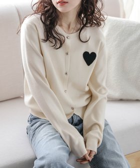 【ラジュール/Lajour】のハートニットカーディガン 人気、トレンドファッション・服の通販 founy(ファニー) ファッション Fashion レディースファッション Fashion for Women トップス・カットソー Cut & Sew Tops ニット Knit Tops & Sweaters カーディガン・羽織り Layered Style Cardigans カーディガン Cardigan, Knitwear シルバー Silver, Metallic Silver デニム Denim, Jeans Material フェミニン Feminine, Girly ロング Long, Long-Length 夏 Summer 春 Spring |ID:prp329100004641517