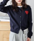 【ラジュール/Lajour】のハートニットカーディガン 人気、トレンドファッション・服の通販 founy(ファニー) ファッション Fashion レディースファッション Fashion for Women トップス・カットソー Cut & Sew Tops ニット Knit Tops & Sweaters カーディガン・羽織り Layered Style Cardigans カーディガン Cardigan, Knitwear シルバー Silver, Metallic Silver デニム Denim, Jeans Material フェミニン Feminine, Girly ロング Long, Long-Length 夏 Summer 春 Spring thumbnail ネイビー|ID: prp329100004641517 ipo3291000000034883266