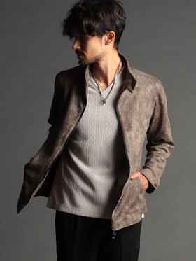 【ニコル/NICOLE / MEN】のスウェードライダースブルゾン 人気、トレンドファッション・服の通販 founy(ファニー) ファッション Fashion メンズファッション Fashion for Men カットソー Cut and Sewn Top シェイプ Shape, Slim Fit スタンド Stand Collar, Upright Stand ストレッチ Stretch, Stretchy Fabric ブルゾン Blouson, Bomber Jacket プリント Print, Printed Pattern |ID:prp329100004641530