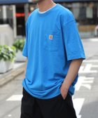 【イールド/yield / MEN】の【carhartt】カーハート Workwear 1/2-Sleeve T-Shirts ビッグシルエット ポケット半袖 ロゴ Tシャツ トップス K87 L.BLU|ID: prp329100004641575 ipo3291000000033473229