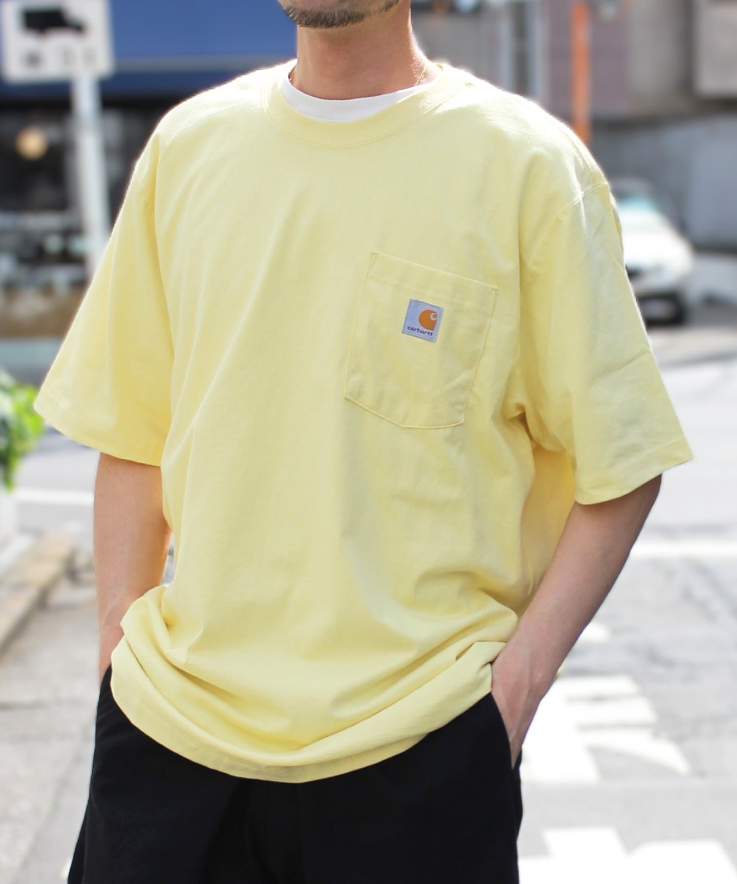 【イールド/yield / MEN】の【carhartt】カーハート Workwear 1/2-Sleeve T-Shirts ビッグシルエット ポケット半袖 ロゴ Tシャツ トップス K87 インテリア・キッズ・メンズ・レディースファッション・服の通販 founy(ファニー) 　ファッション　Fashion　メンズファッション　Fashion for Men　トップス・カットソー　Cut & Sew Tops　メンズシャツ　Shirts　ロングTシャツ・Tシャツ / 着回し力抜群　Longline T-Shirts & Tees　カットソー　Cut and Sewn Top　ショルダー　Shoulder, Shoulder Strap　ドロップ　Drop Shoulder, Dropped Style　ビッグ　Big, Oversized　ファブリック　Fabric, Textile　ベーシック　Basic, Essential　ポケット　Pocket, Pocket Detail　ルーズ　Loose, Oversized　ワンポイント　One Point, Statement Accent　半袖　Short Sleeve, Half Sleeve　YLW|ID: prp329100004641575 ipo3291000000033473230