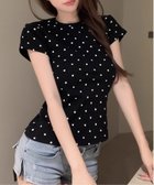 【チェルカ/CERCA】のNia/Nia(ニア)/ドット柄 半袖Tシャツ 人気、トレンドファッション・服の通販 founy(ファニー) ファッション Fashion レディースファッション Fashion for Women トップス・カットソー Cut & Sew Tops シャツ・ブラウス・オフィスカジュアル Elegant Blouses & Button-Ups ロングTシャツ・Tシャツ Longline T-Shirts & Tees ガーリー Girly, Feminine Style トレンド Trend, Trending Now ドット Polka Dot, Dot Pattern ネックレス Necklace, Pendant Necklace フリル Frill, Ruffle ベーシック Basic, Essential レース Lace, Lace Fabric 今季 This Season, Current Season 半袖 Short Sleeve, Half Sleeve thumbnail ブラック|ID: prp329100004641874 ipo3291000000033544084