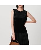 【ユナイテッドアローズ/UNITED ARROWS】のベロア ノースリーブ Tシャツ ウォッシャブル BLACK|ID:prp329100004641910