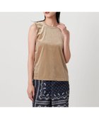 【ユナイテッドアローズ/UNITED ARROWS】のベロア ノースリーブ Tシャツ ウォッシャブル BEIGE|ID:prp329100004641910