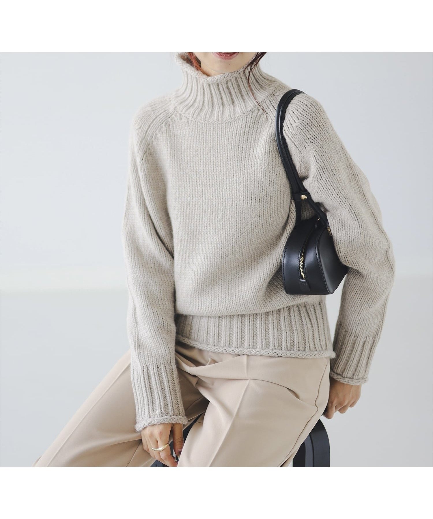 【ビーミングライフストアバイビームス/B:MING LIFE STORE by BEAMS】のエドワード オフタートルネック プルオーバー 25AW 秋冬 インテリア・キッズ・メンズ・レディースファッション・服の通販 founy(ファニー) 　ファッション　Fashion　レディースファッション　Fashion for Women　トップス・カットソー　Cut & Sew Tops　カジュアルプルオーバー・ニットトップス　Pullovers & Knit Tops / Casual Pullovers　タートルネック・ハイネックトップス　Turtlenecks & High-Neck Tops　2025年　2025　2025-2026秋冬・A/W　Autumn/Winter 2025–26 AW25–26　エアリー　Airy Texture　コンパクト　Compact, Small Size　シンプル　Simple, Minimal　デニム　Denim, Jeans Material　ハイネック　High Neck, Mock Neck　A/W・秋冬　Autumn/Winter　BEIGE|ID: prp329100004641951 ipo3291000000033479001