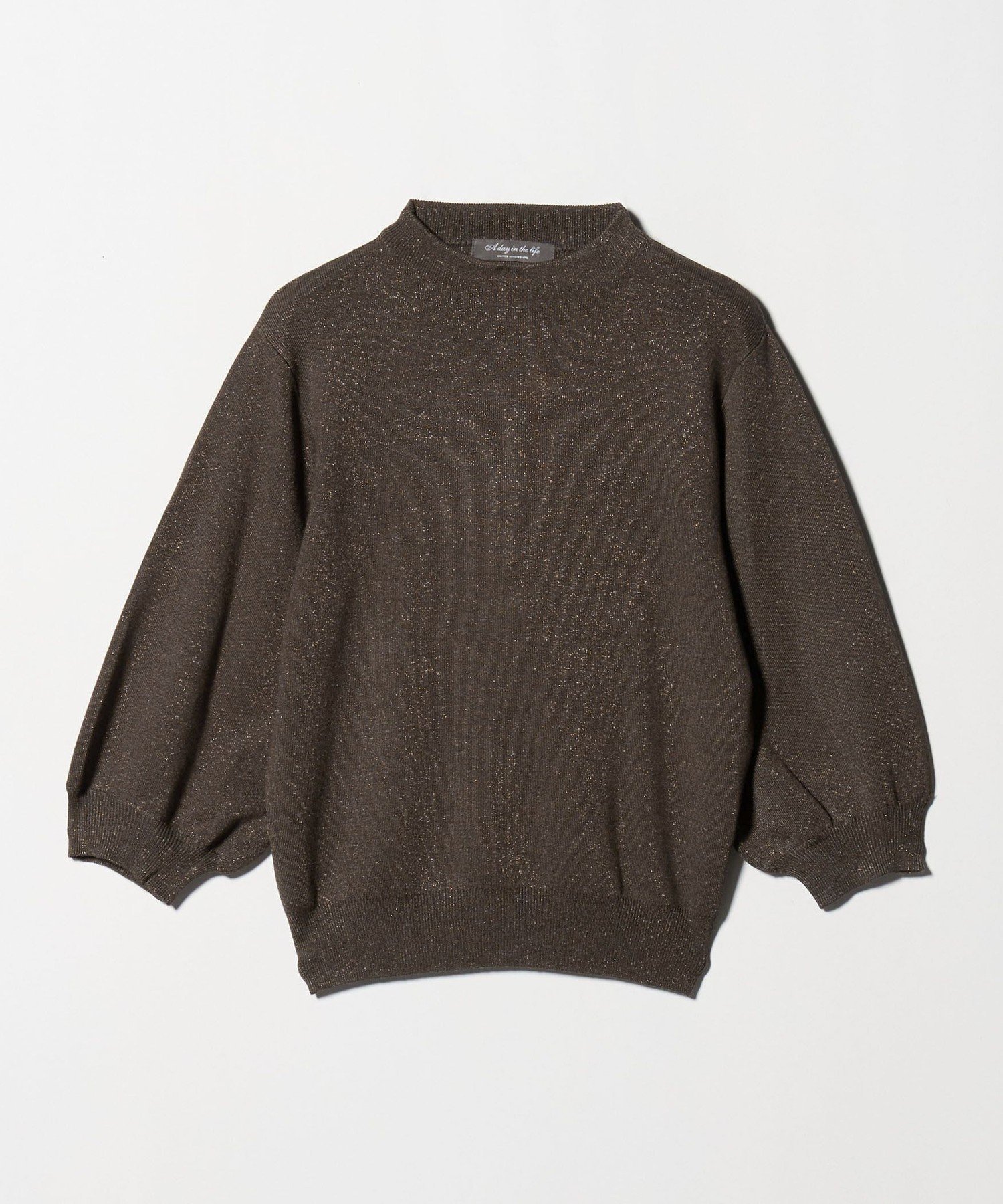 【ユナイテッドアローズ/UNITED ARROWS】のラメ パフスリーブニット A DAY IN THE LIFE 人気、トレンドファッション・服の通販 founy(ファニー) 　ファッション　Fashion　レディースファッション　Fashion for Women　トップス・カットソー　Cut & Sew Tops　ニット　Knit Tops & Sweaters　おすすめ　Recommended / Our Picks　インナー　Innerwear　コンパクト　Compact, Small Size　スリーブ　Sleeve, Long Sleeve / Short Sleeve　ボトルネック　Bottle Neck, Mock Neck　ワイド　Wide, Wide Fit　エレガント 上品　Elegant　ビジネス 仕事 通勤　Business / Work / Commuting　夏　Summer　秋　Autumn　 other-1|ID: prp329100004641998 ipo3291000000033479853