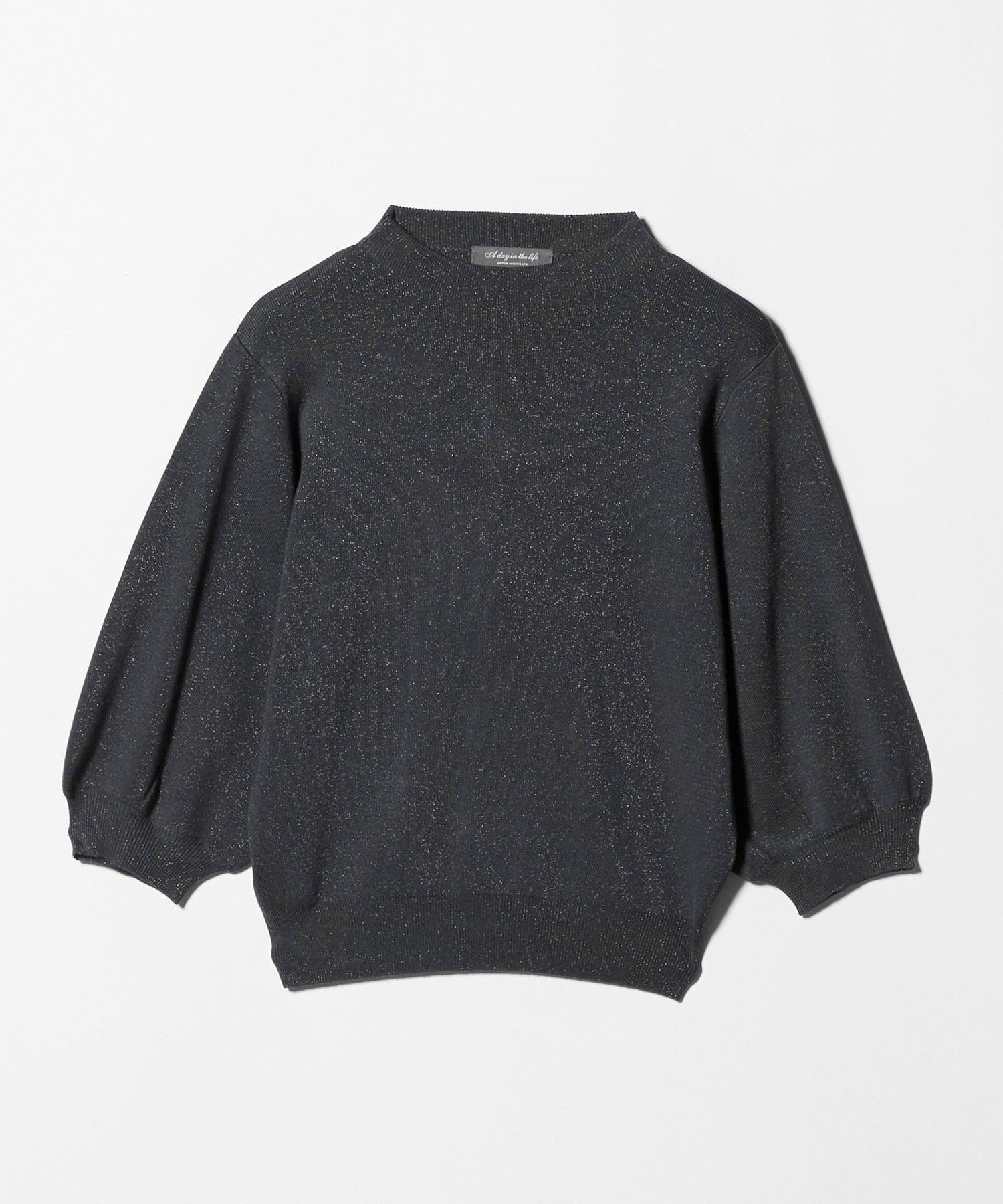 【ユナイテッドアローズ/UNITED ARROWS】のラメ パフスリーブニット A DAY IN THE LIFE インテリア・キッズ・メンズ・レディースファッション・服の通販 founy(ファニー) 　ファッション　Fashion　レディースファッション　Fashion for Women　トップス・カットソー　Cut & Sew Tops　ニット　Knit Tops & Sweaters　おすすめ　Recommended / Our Picks　インナー　Innerwear　コンパクト　Compact, Small Size　スリーブ　Sleeve, Long Sleeve / Short Sleeve　ボトルネック　Bottle Neck, Mock Neck　ワイド　Wide, Wide Fit　エレガント 上品　Elegant　ビジネス 仕事 通勤　Business / Work / Commuting　夏　Summer　秋　Autumn　DK.GRAY|ID: prp329100004641998 ipo3291000000033479858