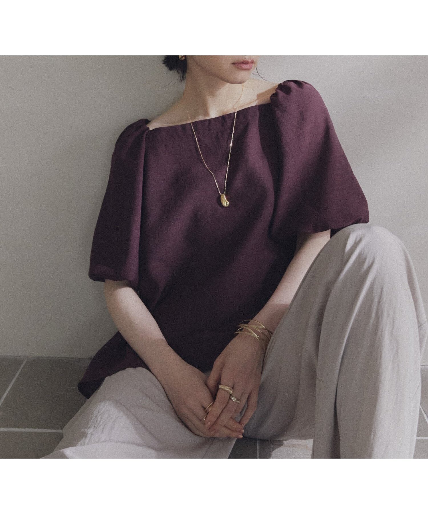 【ドゥ アルシーヴ/Doux archives】のスクエアーネックバルーンスリーブブラウス 人気、トレンドファッション・服の通販 founy(ファニー) 　ファッション　Fashion　レディースファッション　Fashion for Women　トップス・カットソー　Cut & Sew Tops　シャツ・ブラウス・オフィスカジュアル　Elegant Blouses & Button-Ups　おすすめ　Recommended / Our Picks　シンプル　Simple, Minimal　スクエア　Square, Square Shape　チュール　Tulip, Tulip Motif　バルーン　Balloon, Balloon Silhouette　ボトム　Bottoms, Lower Wear　 other-1|ID: prp329100004642044 ipo3291000000033679348