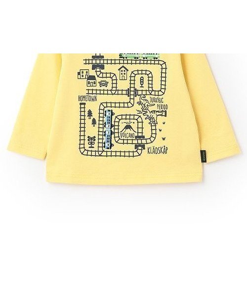 【ナルミヤ オンライン/NARUMIYA ONELINE / KIDS】の【人気商品再入荷】【直営店で取り扱い無し】電車マッププリント長袖Tシャツ インテリア・キッズ・メンズ・レディースファッション・服の通販 founy(ファニー) 　ファッション　Fashion　キッズファッション　Fashion for Kids　フロント　Front, Front Design　プリント　Print, Printed Pattern　ベーシック　Basic, Essential　人気　Popular, Best Seller　再入荷　Restock / Back in Stock　長袖　Long Sleeve, Full Sleeve　カラシ|ID: prp329100004642122 ipo3291000000033481706