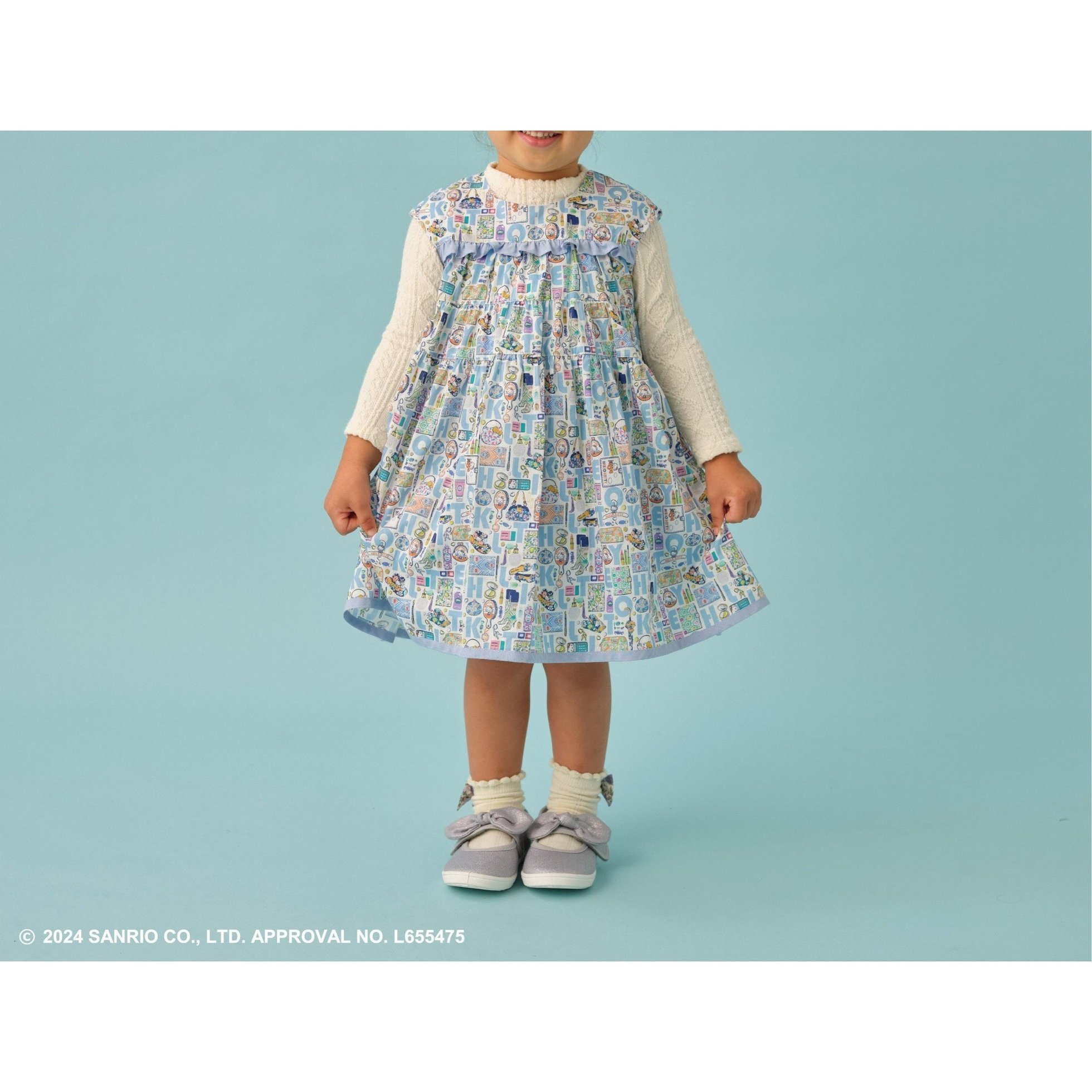 【ナルミヤ オンライン/NARUMIYA ONELINE / KIDS】の【ハローキティ】ネセシティーズワンピース インテリア・キッズ・メンズ・レディースファッション・服の通販 founy(ファニー) 　ファッション　Fashion　キッズファッション　Fashion for Kids　ワンピース　Dresses　おすすめ　Recommended / Our Picks　インナー　Innerwear　ポケット　Pocket, Pocket Detail　ランダム　Random, Irregular　A/W・秋冬　Autumn/Winter　ブルー|ID: prp329100004642126 ipo3291000000033481736