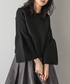 【ラジュール/Lajour】の日本製 リブニットプルオーバー 人気、トレンドファッション・服の通販 founy(ファニー) ファッション Fashion レディースファッション Fashion for Women トップス・カットソー Cut & Sew Tops ニット Knit Tops & Sweaters カジュアルプルオーバー・ニットトップス Pullovers & Knit Tops / Casual Pullovers おすすめ Recommended / Our Picks スリーブ Sleeve, Long Sleeve / Short Sleeve フレア Flare, Flared エレガント 上品 Elegant 日本製 Made In Japan thumbnail ブラック|ID: prp329100004642153 ipo3291000000033543686