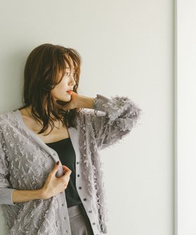 【グローバルワーク/GLOBAL WORK】 シアーフリンジカーディガン長袖/577731人気、トレンドファッション・服の通販 founy(ファニー) ファッション Fashion レディースファッション Fashion for Women トップス・カットソー Cut & Sew Tops カーディガン・羽織り Layered Style Cardigans カーディガン Cardigan, Knitwear キャミソール Camisole, Spaghetti Strap Top シアー Sheer, See-Through フリンジ Fringe, Tassel 長袖 Long Sleeve, Full Sleeve |ID:prp329100004642178