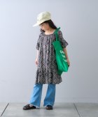 【チャオパニックティピー/CIAOPANIC TYPY / KIDS】の【KIDS】アフリカンバティック柄パフスリーブワンピース ブラック|ID: prp329100004642186 ipo3291000000033482580
