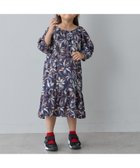 【チャオパニックティピー/CIAOPANIC TYPY / KIDS】の【KIDS】アフリカンバティック柄パフスリーブワンピース ネイビー|ID: prp329100004642186 ipo3291000000033482582