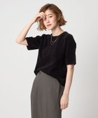 【ユナイテッドアローズ/UNITED ARROWS】のconte コットン ニットTシャツ BLACK|ID:prp329100004642213