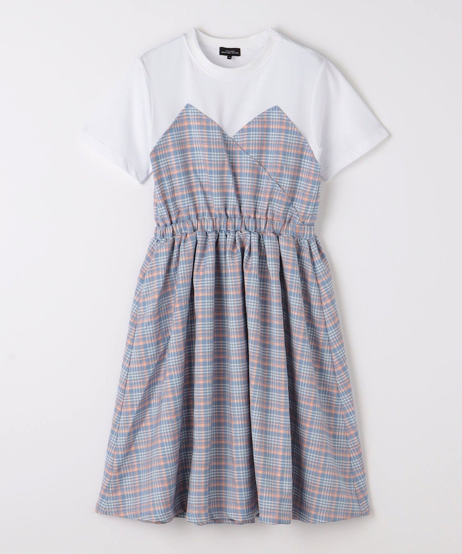 【その他のブランド/Other】のTJ 天竺*チェック ドッキング ワンピース / キッズ 140cm-160cm 人気、トレンドファッション・服の通販 founy(ファニー) 　ファッション　Fashion　キッズファッション　Fashion for Kids　ワンピース　Dresses　チェック　Check, Plaid, Tartan　ドッキング　Docking, Mixed Material　 other-1|ID: prp329100004642231 ipo3291000000033482988