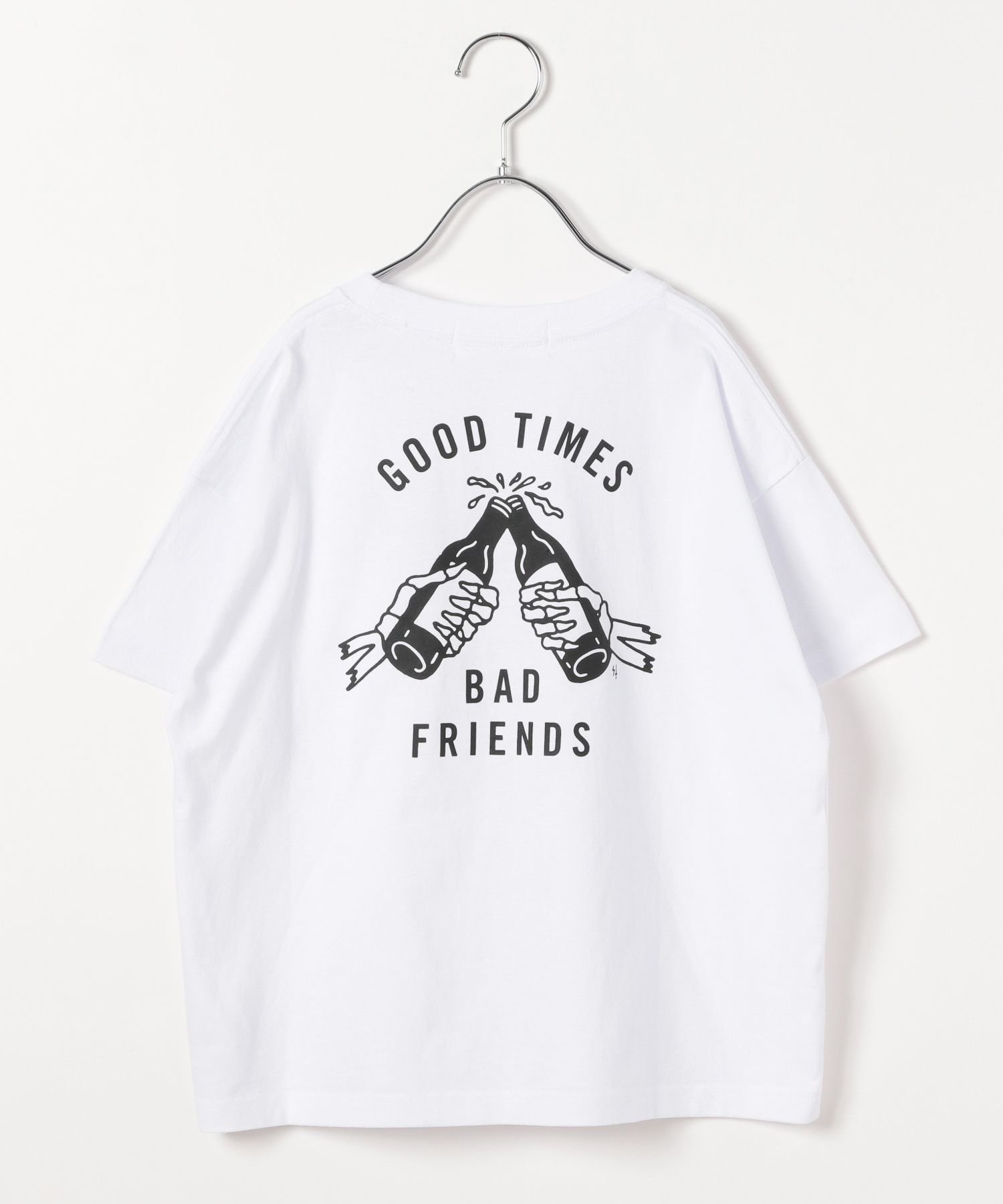 【ベイフロー/BAYFLOW / KIDS】の【LURKING CLASS(ラーキングクラス)】別注 GOOD TIMES プリントT(KIDS) インテリア・キッズ・メンズ・レディースファッション・服の通販 founy(ファニー) 　ファッション　Fashion　キッズファッション　Fashion for Kids　おすすめ　Recommended / Our Picks　カリフォルニア　California, Cali Style　カーゴパンツ　Cargo Pants, Utility Pants　クール　Cool, Chic　グラフィック　Graphic, Graphic Design　ハーフ　Half, Half-Length　プリント　Print, Printed Pattern　ボトム　Bottoms, Lower Wear　モノトーン　Monotone, Black and White　ルーズ　Loose, Oversized　ワイド　Wide, Wide Fit　別注　Limited Edition, Custom Order　ホワイト10|ID: prp329100004642236 ipo3291000000033483039
