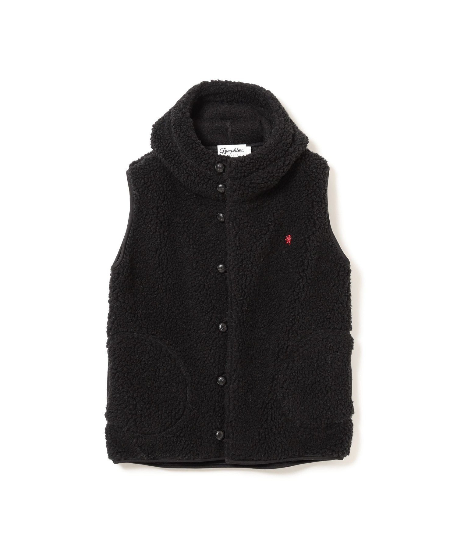 【ビームス ウイメン/BEAMS】のGymphlex / フーデッド ボア ベスト インテリア・キッズ・メンズ・レディースファッション・服の通販 founy(ファニー) 　ファッション　Fashion　レディースファッション　Fashion for Women　アウター　Coat / Outerwear Collection　トップス・カットソー　Cut & Sew Tops　ベスト&ジレ / 重ね着スタイル　Vests & Gilets　アウトドア　Outdoor Clothing　カットソー　Cut and Sewn Top　カーゴパンツ　Cargo Pants, Utility Pants　シンプル　Simple, Minimal　デニム　Denim, Jeans Material　定番　Standard, Basic Item　バランス　Balance, Style Balance　フロント　Front, Front Design　ベスト　Vest, Waistcoat　おすすめ　Recommended / Our Picks　9_BLACK|ID: prp329100004642288 ipo3291000000033483508