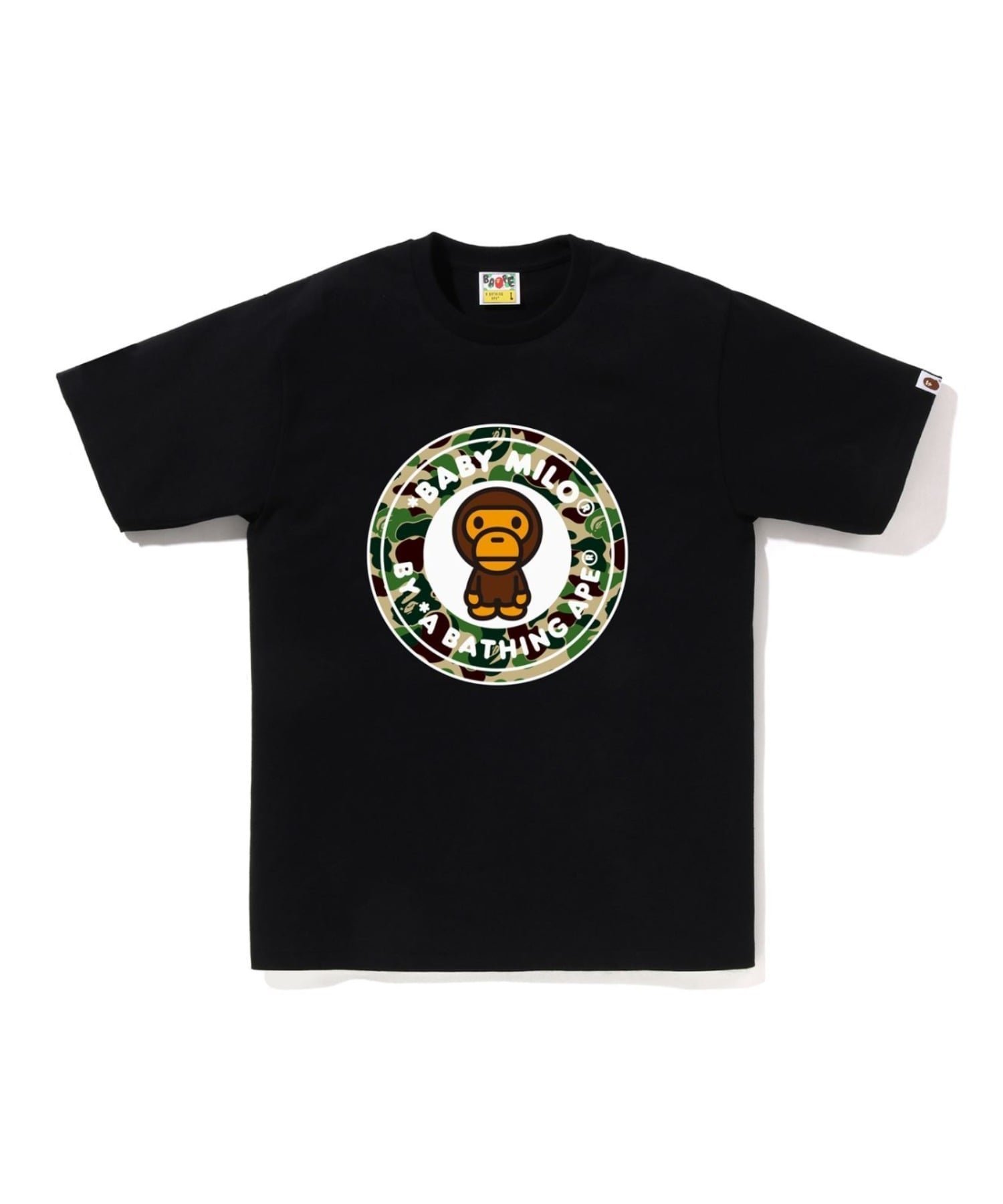【アベイシングエイプ/A BATHING APE / MEN】のABC CAMO MILO BUSY WORKS TEE インテリア・キッズ・メンズ・レディースファッション・服の通販 founy(ファニー) 　ファッション　Fashion　メンズファッション　Fashion for Men　インナー　Innerwear　ショート　Short, Short Length　スリーブ　Sleeve, Long Sleeve / Short Sleeve　フロント　Front, Front Design　プリント　Print, Printed Pattern　ラバー　Rubber, Rubber Sole　BKxGR|ID: prp329100004642379 ipo3291000000033574417