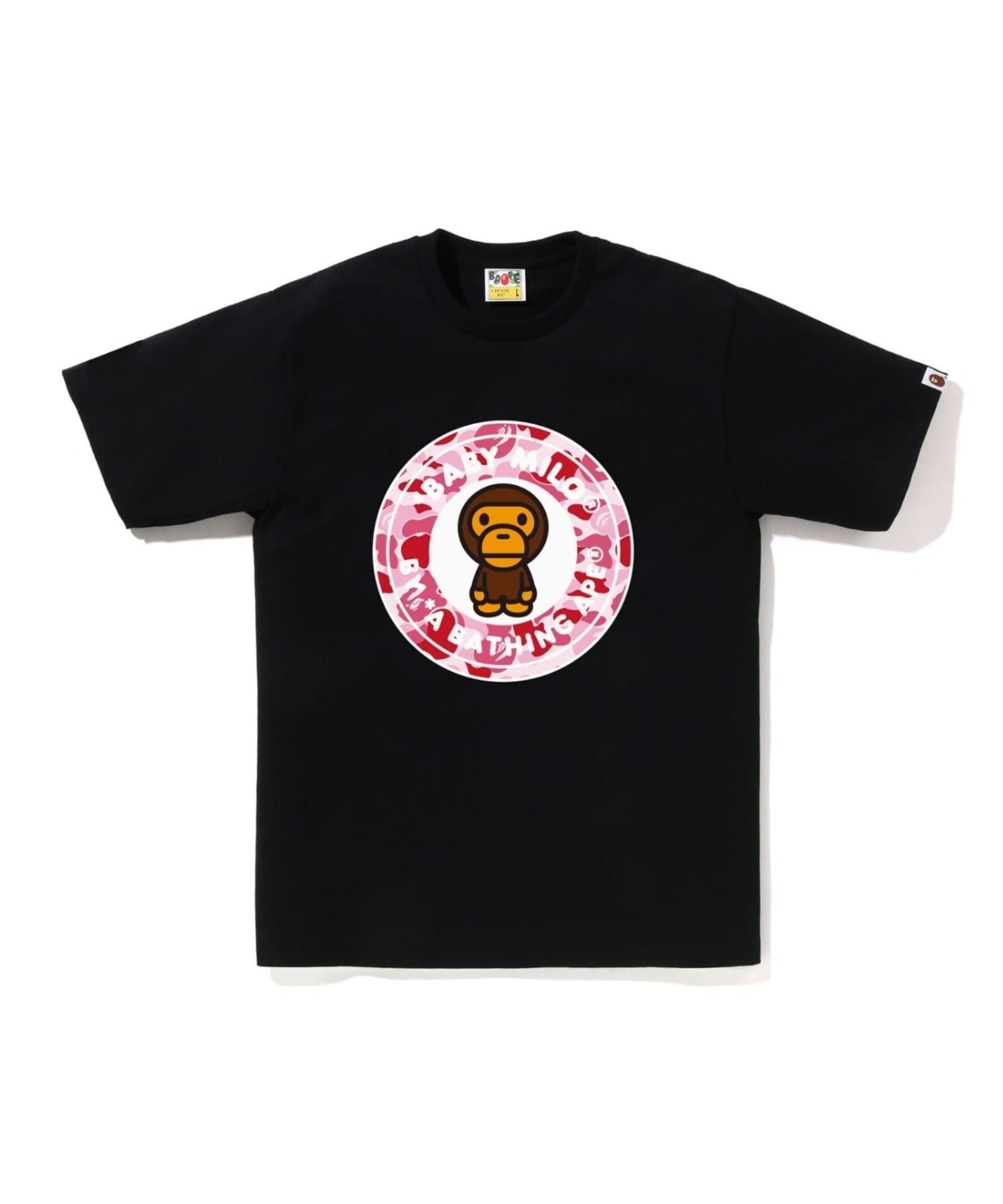 【アベイシングエイプ/A BATHING APE / MEN】のABC CAMO MILO BUSY WORKS TEE インテリア・キッズ・メンズ・レディースファッション・服の通販 founy(ファニー) 　ファッション　Fashion　メンズファッション　Fashion for Men　インナー　Innerwear　ショート　Short, Short Length　スリーブ　Sleeve, Long Sleeve / Short Sleeve　フロント　Front, Front Design　プリント　Print, Printed Pattern　ラバー　Rubber, Rubber Sole　BKxPK|ID: prp329100004642379 ipo3291000000033574419