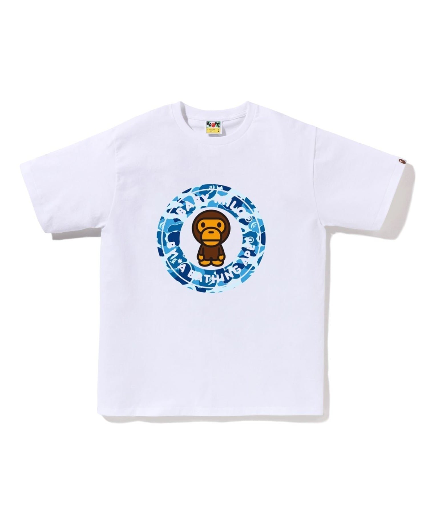 【アベイシングエイプ/A BATHING APE / MEN】のABC CAMO MILO BUSY WORKS TEE インテリア・キッズ・メンズ・レディースファッション・服の通販 founy(ファニー) 　ファッション　Fashion　メンズファッション　Fashion for Men　インナー　Innerwear　ショート　Short, Short Length　スリーブ　Sleeve, Long Sleeve / Short Sleeve　フロント　Front, Front Design　プリント　Print, Printed Pattern　ラバー　Rubber, Rubber Sole　WHxBL|ID: prp329100004642379 ipo3291000000033574420