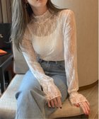 【チェルカ/CERCA】のNia/Nia(ニア)/ハイネックシースルー レースカットソー 人気、トレンドファッション・服の通販 founy(ファニー) ファッション Fashion レディースファッション Fashion for Women トップス・カットソー Cut & Sew Tops カットソー・ベーシックTシャツ Cut-and-Sewn Tops / Stretch Tees & Basics おすすめ Recommended / Our Picks インナー Innerwear カーディガン Cardigan, Knitwear ガーリー Girly, Feminine Style キャミソール Camisole, Spaghetti Strap Top デニム Denim, Jeans Material トレンド Trend, Trending Now マーメイド Mermaid, Fishtail Silhouette レース Lace, Lace Fabric エレガント 上品 Elegant 夏 Summer 春 Spring S/S・春夏 SS, Spring/Summer, Warm Season thumbnail WHT_A|ID: prp329100004642390 ipo3291000000033545946