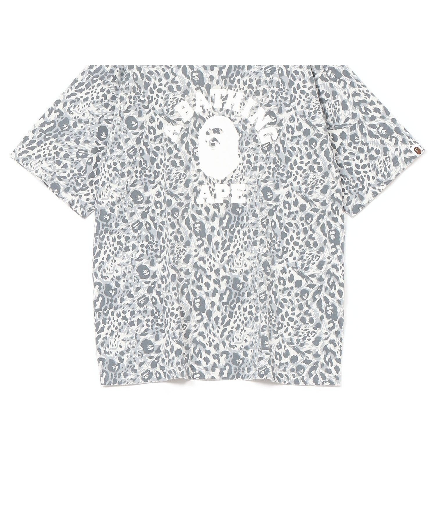 【アベイシングエイプ/A BATHING APE / MEN】のWILD LEOPARD PATTERN COLLEGE RELAXED FIT TEE インテリア・キッズ・メンズ・レディースファッション・服の通販 founy(ファニー) 　ファッション　Fashion　メンズファッション　Fashion for Men　クラシック　Classic, Timeless Style　ショート　Short, Short Length　スリーブ　Sleeve, Long Sleeve / Short Sleeve　パターン　Pattern, Design Print　フロント　Front, Front Design　プリント　Print, Printed Pattern　ラバー　Rubber, Rubber Sole　レオパード　Leopard, Animal Print　GRAY|ID: prp329100004642403 ipo3291000000033543102