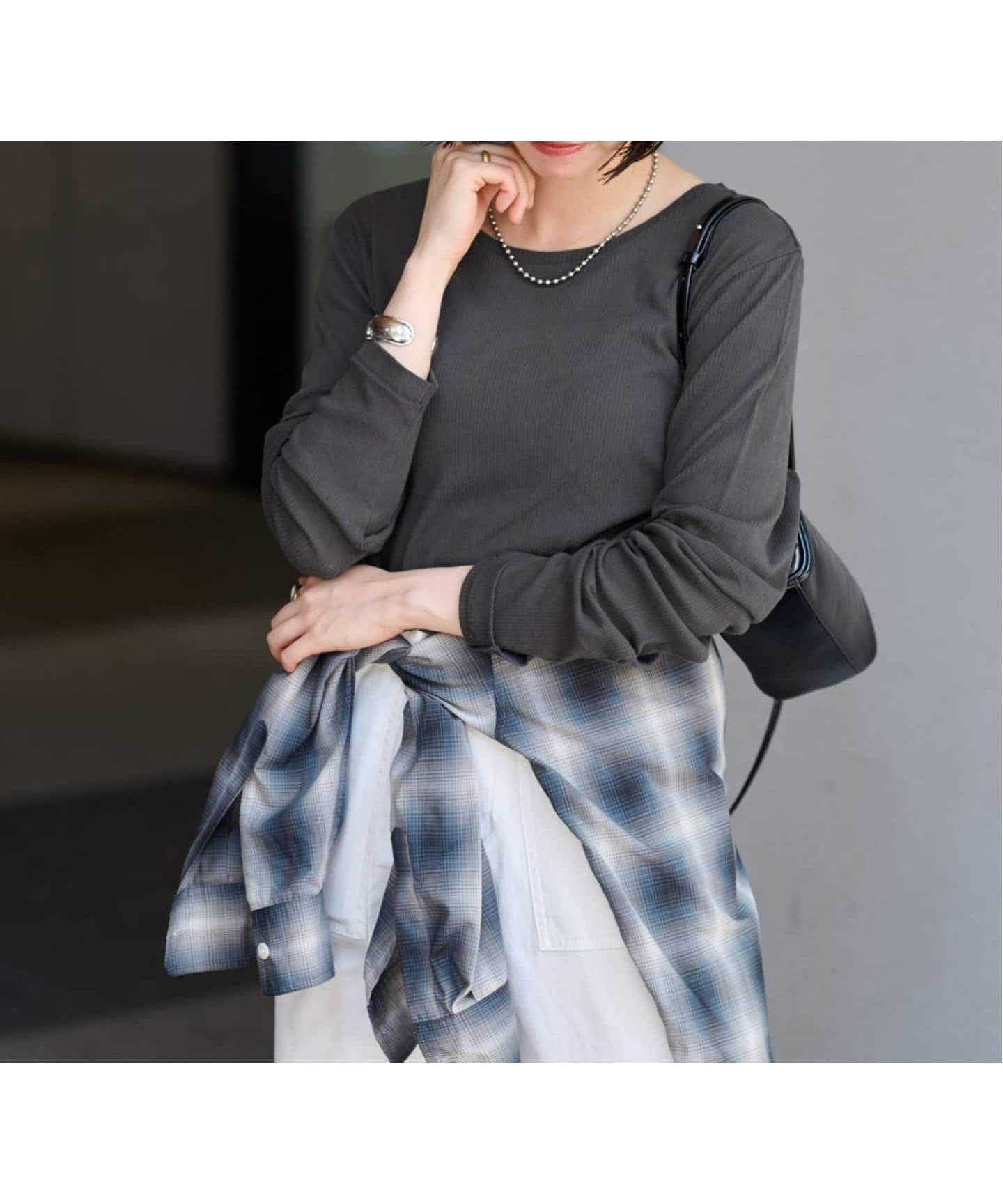 【ジャーナルスタンダード レリューム/JOURNAL STANDARD relume】のツイストシアーテレコロングTEE インテリア・キッズ・メンズ・レディースファッション・服の通販 founy(ファニー) 　ファッション　Fashion　レディースファッション　Fashion for Women　2025年　2025　2025-2026秋冬・A/W　Autumn/Winter 2025–26 AW25–26　おすすめ　Recommended / Our Picks　インナー　Innerwear　カーディガン　Cardigan, Knitwear　シアー　Sheer, See-Through　スウェット / スエット　Sweatshirt, Sweatwear　テレコ　Ribbed, Rib Stitch　トレンド　Trend, Trending Now　エレガント 上品　Elegant　グレー|ID: prp329100004642410 ipo3291000000033549995
