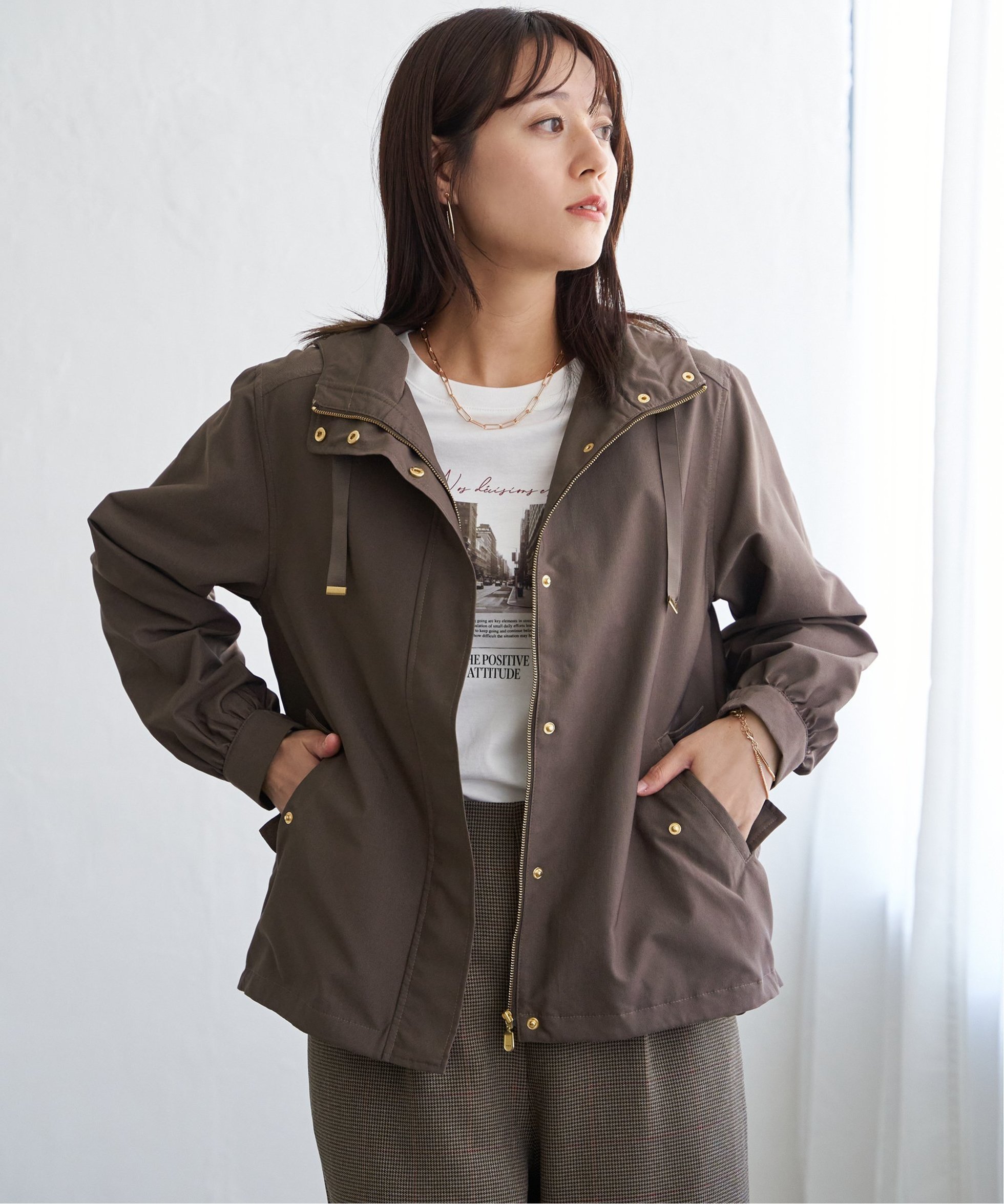 【イッカ/ikka】のピケライトマウンテンパーカ インテリア・キッズ・メンズ・レディースファッション・服の通販 founy(ファニー) 　ファッション　Fashion　レディースファッション　Fashion for Women　トップス・カットソー　Cut & Sew Tops　レディースパーカー・カジュアルフーディー　Casual Hoodies & Sweatshirts　パーカー　Hoodie, Parka　ブラウン|ID: prp329100004642419 ipo3291000000033485112