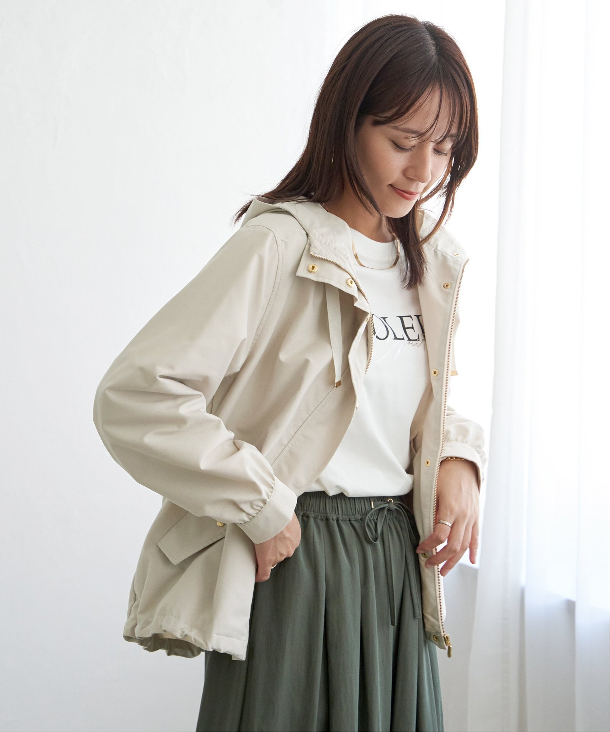 【イッカ/ikka】のピケライトマウンテンパーカ インテリア・キッズ・メンズ・レディースファッション・服の通販 founy(ファニー) 　ファッション　Fashion　レディースファッション　Fashion for Women　トップス・カットソー　Cut & Sew Tops　レディースパーカー・カジュアルフーディー　Casual Hoodies & Sweatshirts　パーカー　Hoodie, Parka　アイボリー|ID: prp329100004642419 ipo3291000000033485118