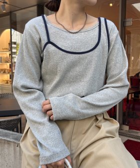 【チャオパニックティピー/CIAOPANIC TYPY】のリブアシメキャミレイヤードトップス 人気、トレンドファッション・服の通販 founy(ファニー) ファッション Fashion レディースファッション Fashion for Women トップス・カットソー Cut & Sew Tops キャミソール&ノースリーブ Camisoles & Sleeveless Tops シンプル Simple, Minimal スラックス Slacks, Dress Pants デニム Denim, Jeans Material パイピング Piping, Trim Design ボトム Bottoms, Lower Wear おすすめ Recommended / Our Picks |ID:prp329100004642439