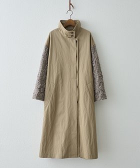 【ビアズリー/BEARDSLEY】の《15 quinze》袖立体刺繍コート 人気、トレンドファッション・服の通販 founy(ファニー) ファッション Fashion レディースファッション Fashion for Women アウター Coat / Outerwear Collection コート・ロングコート・ピーコート Long Coats, Peacoats & More スタンド Stand Collar, Upright Stand チェック Check, Plaid, Tartan エレガント 上品 Elegant |ID:prp329100004642462