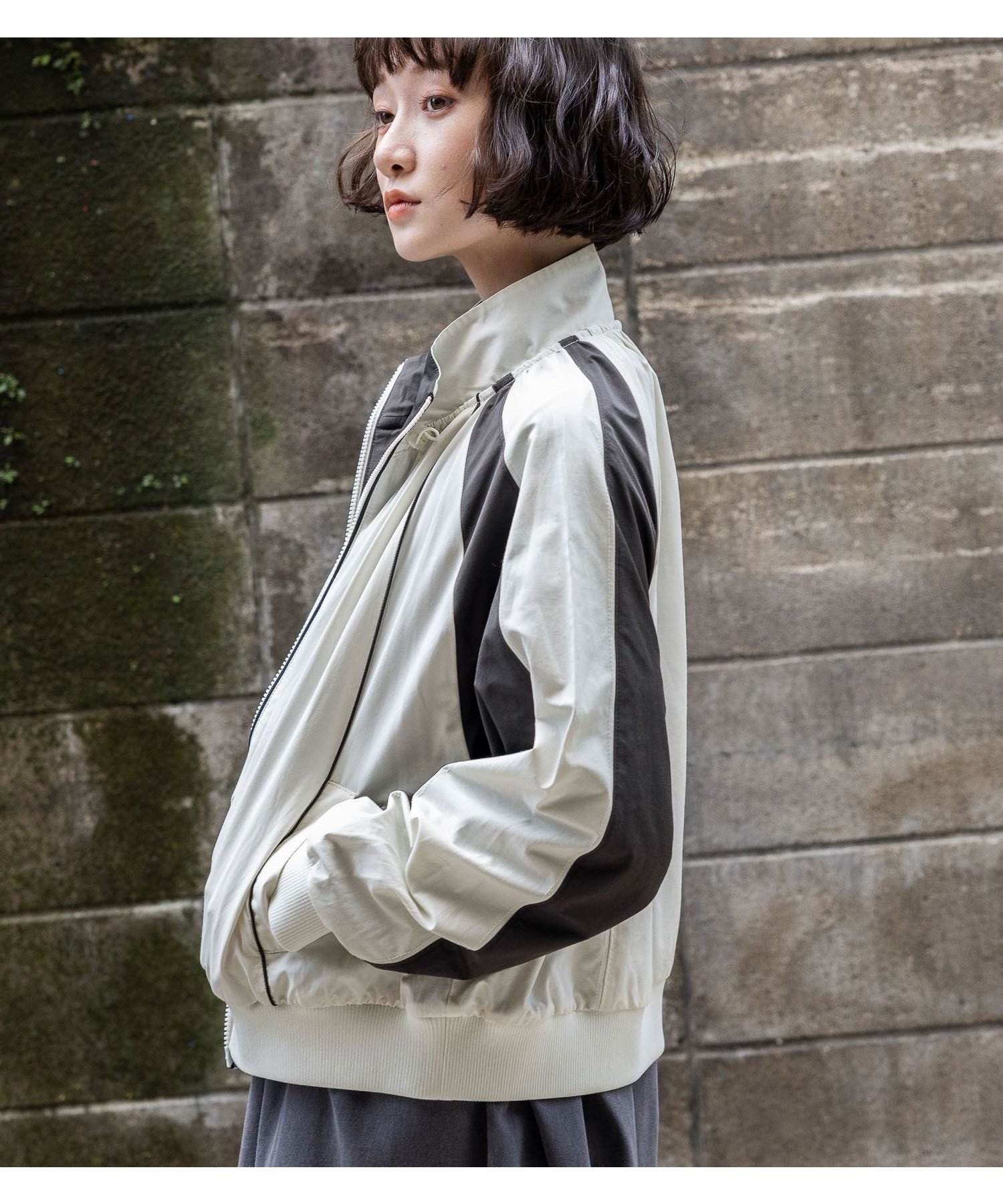 【ニコアンド/niko and】の配色スタンドトラックブルゾン インテリア・キッズ・メンズ・レディースファッション・服の通販 founy(ファニー) 　ファッション　Fashion　レディースファッション　Fashion for Women　アウター　Coat / Outerwear Collection　ブルゾンジャケット・スポーティアウター　Blouson Jackets　おすすめ　Recommended / Our Picks　ダブル　Double, Double-Breasted　トレンド　Trend, Trending Now　ブルゾン　Blouson, Bomber Jacket　ロング　Long, Long-Length　秋　Autumn　アイボリー52|ID: prp329100004642698 ipo3291000000033488960