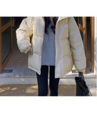【ミニミニストア/miniministore】のエコダウンジャケット 防寒防風中綿コート アイボリー|ID: prp329100004642794 ipo3291000000033490001