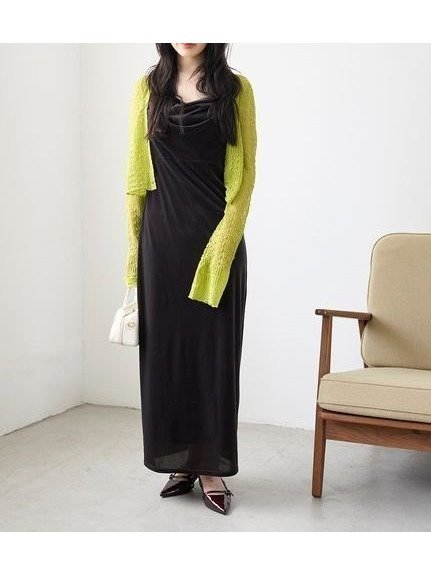 【リリーブラウン/Lily Brown】のカップインベロアドレープキャミワンピース インテリア・キッズ・メンズ・レディースファッション・服の通販 founy(ファニー) 　ファッション　Fashion　レディースファッション　Fashion for Women　ワンピース　Dresses　キャミソールワンピース　Camisole Dresses　おすすめ　Recommended / Our Picks　インナー　Innerwear　ストレート　Straight, Straight Cut　セットアップ　Set-Up, Coordinated Outfit　チェック　Check, Plaid, Tartan　デコルテ　Décolleté, Neckline　ドレープ　Drape, Draping Fabric　ベロア　Velour, Soft Velvet　エレガント 上品　Elegant　BRW[058]|ID: prp329100004642799 ipo3291000000033490058