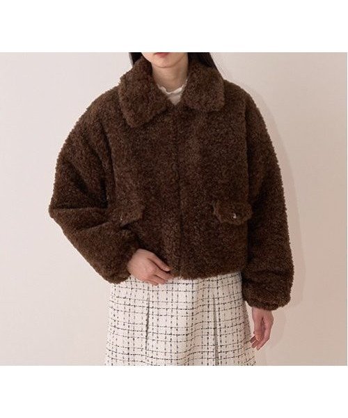 【その他のブランド/Other】のプードルフェイクファーコート【韓国ファッション】 人気、トレンドファッション・服の通販 founy(ファニー) 　ファッション　Fashion　レディースファッション　Fashion for Women　アウター　Coat / Outerwear Collection　コート・ロングコート・ピーコート　Long Coats, Peacoats & More　インナー　Innerwear　ガーリー　Girly, Feminine Style　キルト　Quilt, Quilted Fabric　コンパクト　Compact, Small Size　スリーブ　Sleeve, Long Sleeve / Short Sleeve　デニム　Denim, Jeans Material　バランス　Balance, Style Balance　ポケット　Pocket, Pocket Detail　ミニスカート　Mini Skirt, Short Skirt　冬　Winter / This Winter　定番　Standard, Basic Item　 other-1|ID: prp329100004642804 ipo3291000000033490086