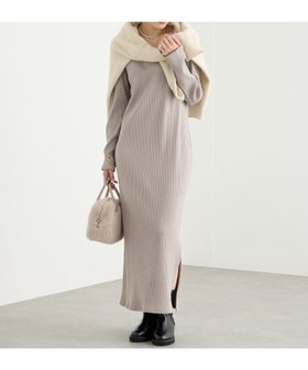 【リヴドロワ/RIVE DROITE】の【全骨格細見え】NEW2WAYロングリブワンピース 人気、トレンドファッション・服の通販 founy(ファニー) ファッション Fashion レディースファッション Fashion for Women ワンピース Dresses 切替 Switching, Contrast Panel デコルテ Décolleté, Neckline バランス Balance, Style Balance ラウンド Round, Round Neck 再入荷 Restock / Back in Stock おすすめ Recommended / Our Picks |ID:prp329100004642805