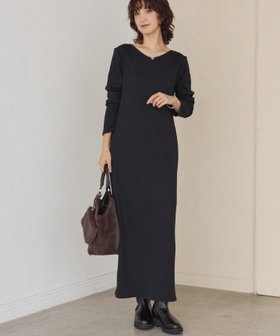 【リヴドロワ/RIVE DROITE】の【全骨格細見え】NEW2WAYロングリブワンピース 人気、トレンドファッション・服の通販 founy(ファニー) ファッション Fashion レディースファッション Fashion for Women ワンピース Dresses 切替 Switching, Contrast Panel デコルテ Décolleté, Neckline バランス Balance, Style Balance ラウンド Round, Round Neck 再入荷 Restock / Back in Stock おすすめ Recommended / Our Picks |ID:prp329100004642805