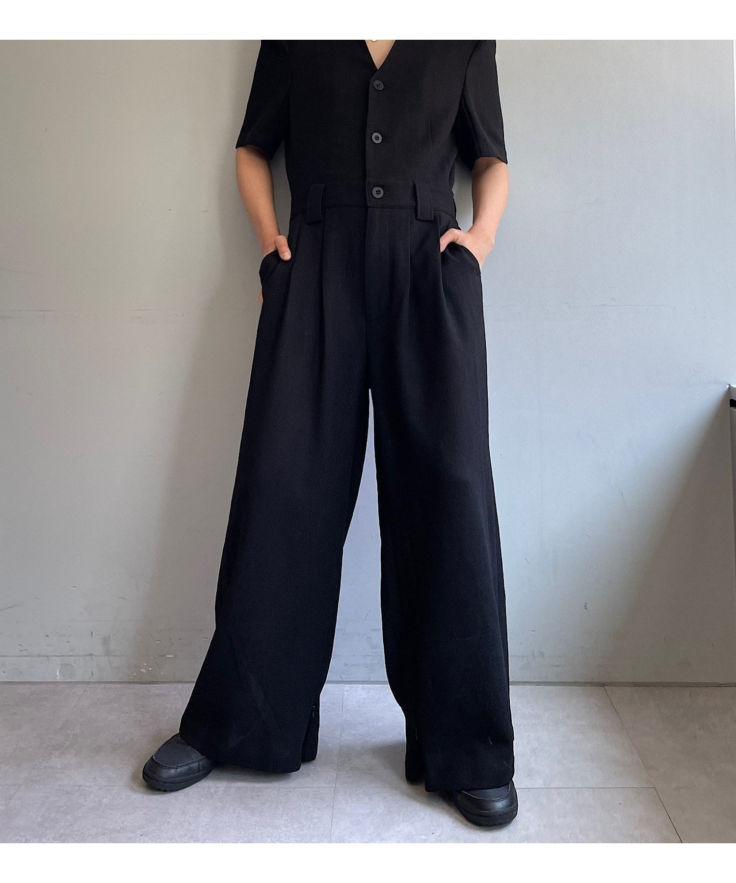 【パルグループ/PAL GROUP】の【Pasterip】KARAMI short sleeve jump suit 人気、トレンドファッション・服の通販 founy(ファニー) 　ファッション　Fashion　レディースファッション　Fashion for Women　トップス・カットソー　Cut & Sew Tops　アクセサリー　Fashion Accessories　インナー　Innerwear　ジャケット　Jacket, Outerwear　ストレート　Straight, Straight Cut　スーツ　Suit, Formalwear　ネックレス　Necklace, Pendant Necklace　ブラウジング　Blouson Silhouette, Cinched Waist　半袖　Short Sleeve, Half Sleeve　レギンス　Leggings, Stretch Pants　ワイド　Wide, Wide Fit　夏　Summer　 other-1|ID: prp329100004642824 ipo3291000000033611463