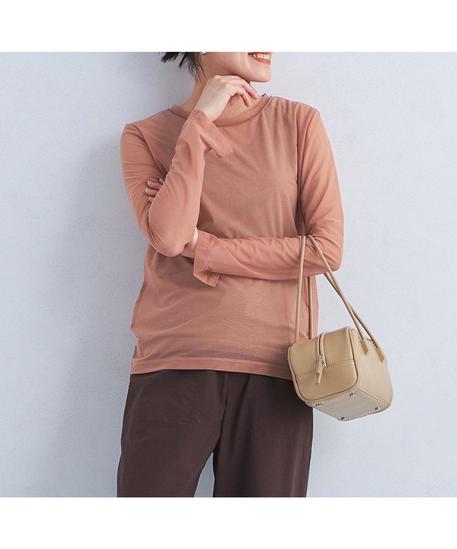 【ユナイテッドアローズ/UNITED ARROWS】のハイメッシュ チュール クルーネック プルオーバー インテリア・キッズ・メンズ・レディースファッション・服の通販 founy(ファニー) 　ファッション　Fashion　レディースファッション　Fashion for Women　トップス・カットソー　Cut & Sew Tops　カジュアルプルオーバー・ニットトップス　Pullovers & Knit Tops / Casual Pullovers　インナー　Innerwear　カーゴパンツ　Cargo Pants, Utility Pants　カーディガン　Cardigan, Knitwear　コンパクト　Compact, Small Size　シアー　Sheer, See-Through　スリット　Slit, Slit Detail　チュール　Tulip, Tulip Motif　ベスト　Vest, Waistcoat　ベーシック　Basic, Essential　メッシュ　Mesh, Net Fabric　ロング　Long, Long-Length　エレガント 上品　Elegant　夏　Summer　春　Spring　BEIGE|ID: prp329100004642937 ipo3291000000033492196