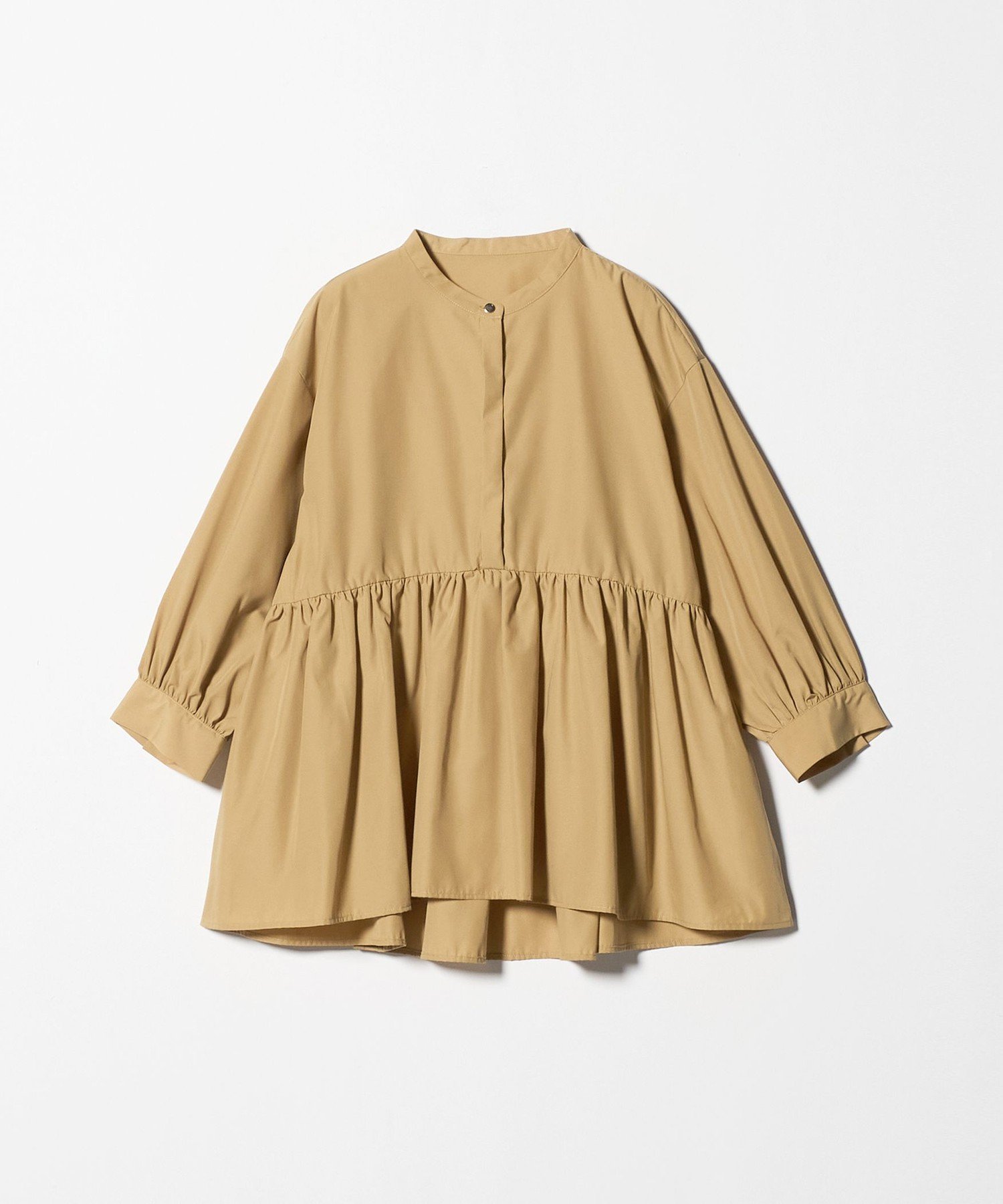 【ユナイテッドアローズ/UNITED ARROWS】のペプラムギャザー 7分袖ブラウス A DAY IN THE LIFE インテリア・キッズ・メンズ・レディースファッション・服の通販 founy(ファニー) 　ファッション　Fashion　レディースファッション　Fashion for Women　トップス・カットソー　Cut & Sew Tops　シャツ・ブラウス・オフィスカジュアル　Elegant Blouses & Button-Ups　おすすめ　Recommended / Our Picks　ギャザー　Gathered, Ruffled　シンプル　Simple, Minimal　フロント　Front, Front Design　ブロード　Broadcloth, Fine Cotton　ペプラム　Peplum, Flared Hem　メタル　Metal, Metal Parts　ロング　Long, Long-Length　エレガント 上品　Elegant　定番　Standard, Basic Item　MUSTARD|ID: prp329100004642988 ipo3291000000033492759